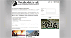 Desktop Screenshot of metalbud-adamski.pl